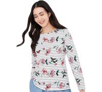 Joules Womens Harbour Print Long Sleeve Jersey Top - Floral Cream Stripe - 26
