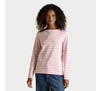 Joules Women's Harbour Striped Boat Neck Breton Top, Pink 10