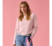 Joules Women's Harbour Top - Pink Stripe - Size: UK14