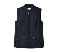 Joules Women's Minx Showerproof Diamond Quilted Gilet, Navy Blue 12