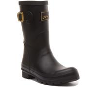 Joules Womens Molly Mid Height Printed Wellies - Gold Etched Bee - Adult 4