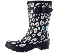 Joules Women's Molly Welly Wellington Boots, Navy Leopard, 5 UK medium