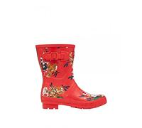 Joules Women's Molly Welly Wellington Boots, Red Floral, 9 UK