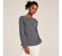 Joules Women's New Harbour Stripe Top - Navy Stripe - Size: UK16