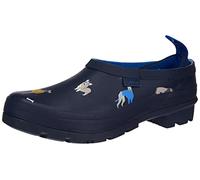 Joules Women's Pop on Welly Rain Boot, Navy Dog, 9 UK