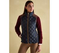 Joules Women's Quilted Funnel Neck Zip Up Gilet - 8 - Navy, Navy