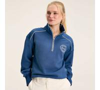 Joules Women's Racquet 1/4 Zip Sweatshirt - Blue - Size: UK18