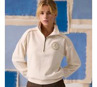Joules Women's Racquet Sweater - Oatmeal - Size: UK14