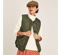 Joules Women's Radley Diamond Quilt Gilet - Ladies Body Warmers - Green - Size: UK8