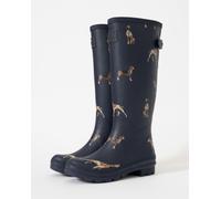 Joules Womens Tall Printed Welly - Navy - Navy - UK4 EU37 US6