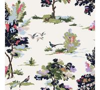 Joules Woodland Scene Dawn Grey Wallpaper - 10m x 52cm