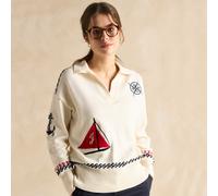 Joules X Large Ladies Sail Away Jumper - Cream