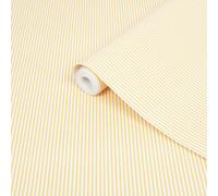 Joules Yellow Country Critters Stripe Smooth Wallpaper