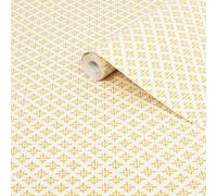 Joules Yellow Geometric Smooth Wallpaper Sample