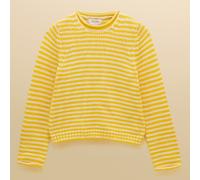 Joules Yellow White Stripe Skye Cotton Knitted Jumper