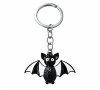 JOULOTE Animal Keyring, Bat Keychain Bag Charms for Women | Cool Key Rings with Striped Wings and Big Eyes Gifts for Friends Family and Gothic Lovers