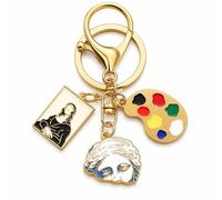 JOULOTE Painting Keyring, Painter Keychain Bag Charms for Women | Funny Key Rings with Mona Lisa, Paint Palette and Venus Statue Decorations Gifts for Art Lovers and Friend