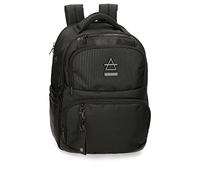 joumma bags,s.l. Adept Luke Adaptable Laptop Backpack 15.6" Black 29 x 40 x 16 cm Polyester and PU, Black/White, Laptop Backpack Adaptable