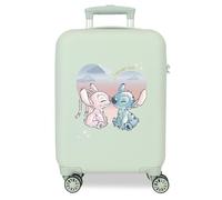 Joumma Disney Adorable Stitch Cabin Suitcase Green 33 x 50 x 20 cm Rigid 2 kg Combination Lock Side ABS 2 kg 33L Hand Luggage, Green, One Size, Cabin Suitcase