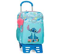 Joumma Disney Aloha Stitch Notebook Backpack 13.3" Double Compartment Trolley Adaptable Blue 30x40x13 cm Polyester