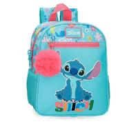Joumma Disney Aloha Stitch School Backpack Adaptable to Trolley Blue 23x28x10cm Polyester