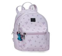 Joumma Disney Bloom Stitch Backpack Casual Lilac 21.5x23x11.5cm PU and Polyester 5.69L