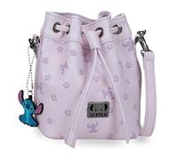 Joumma Disney Bloom Stitch Purple Sack Bag 14x17x9 cm PU and Polyester