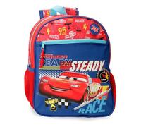 Joumma Disney Cars Lets Race Backpack, School Backpack, Made of Polyester, Pockets and Compartments, Wide and Adjustable Straps., red, Daypack