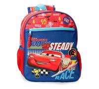 Joumma Disney Cars Lets Race Backpack, School Backpack, Made of Polyester, Pockets and Compartments, Wide and Adjustable Straps., red, Backpack 33