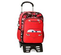 Joumma Disney Cars McQueen Red School Backpack with Trolley Red 30x40x13cm Polyester 15.6L