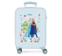 Joumma Disney Frozen Forever Cabin Suitcase Blue 38 x 55 x 20 cm Rigid 2 kg Combination Lock Side ABS 2 kg 35L Hand Luggage