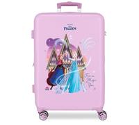 Joumma Disney Frozen Ice Dreams Suitcase Medium Lilac 46 x 65 x 23 cm Hard ABS Combination Lock TSA 56L 3.1 kg 4 Double Wheels Extendable