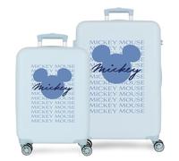 Joumma Disney Have A Good Time Suitcase Set Blue 55/65 cm Rigid 6 kg Combination Lock Side ABS 6 kg 91L Hand Luggage, Blue, One Size, Suitcase Set