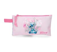Joumma Disney Heart Stitch Pencil case Pink 22x12cm Polyester 0.26L, Pink, One Size, Case