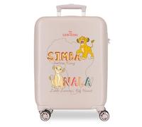 Joumma Disney Lion King Sun & Sabana Cabin Suitcase Beige 38 x 55 x 20 cm Rigid ABS Side Combination Lock 34L 2.6 kg 4 Double Wheels Hand Luggage
