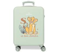 Joumma Disney Lion King Sun & Sabana Cabin Suitcase Mint 38 x 55 x 20 cm Rigid ABS Side Combination Lock 34L 2.6 kg 4 Double Wheels Hand Luggage