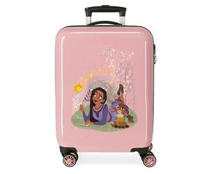 Joumma Disney Make a Wish Cabin Suitcase Pink 38 x 55 x 20 cm Hard ABS Combination Lock Side 34L 2 kg 4 Wheels Hand Luggage, Pink, Cabin Suitcase