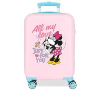 Joumma Disney Mickey & Minnie Cabin Suitcase Multicolor 33 x 50 x 20 cm Rigid 2 kg Combination Lock Side ABS 2 kg 33L Hand Luggage, Multicoloured, One Size, Cabin Suitcase