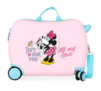 Joumma Disney Mickey & Minnie Children's Suitcase Pink 50 x 38 x 20 cm Hard ABS Combination Lock Side 34L 2.1 kg 4 Wheels Hand Luggage