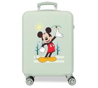 Joumma Disney Mickey Mountains Cabin Suitcase Green 38 x 55 x 20 cm Rigid 2 kg Combination Lock Side ABS 2 kg 35L Hand Luggage, Green, One Size, Cabin Suitcase