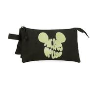 Joumma Disney Mickey Multiverse Pencil case Triple Black 22x12x5cm Polyester 1.32L, Black/White, One Size, Triple Case