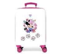 Joumma Disney Minnie Flowers Cabin Suitcase White 38 x 55 x 20 cm Rigid 2 kg Combination Lock Side ABS 2 kg 35L Hand Luggage