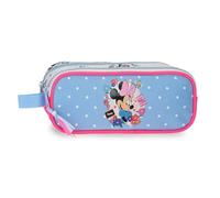 Joumma Disney Minnie Flowers Light Blue Double Case 23x9x7 cm Polyester