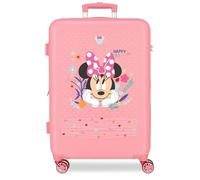 Joumma Disney Minnie Happy to Be Me Medium Suitcase Pink 46x65x23cm Hard ABS Combination Lock Side 56L 3.1kg 4 Double Wheels