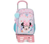 Joumma Disney Minnie Happy to Be Me School Backpack with Trolley Pink 30x40x13cm Polyester 15.6L