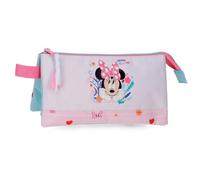 Joumma Disney Minnie Happy to Be Me Triple Pencil Case Pink 22x12x5 cm Polyester