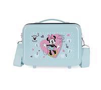 Joumma Disney Minnie My Happy Place Kids Suitcase Cabin Hard ABS TSA Lock 4-Wheel Carry-On Luggage - Blue