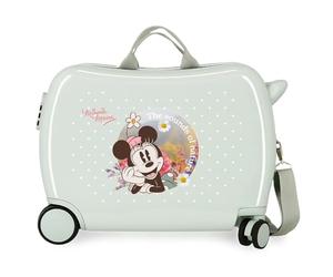 Joumma Disney Minnie Wild Nature Children's Suitcase Green 50 x 38 x 20 cm Hard ABS Combination Lock Side 38L 1.8 kg 2 Wheels Hand Luggage, Green, Children's Suitcase