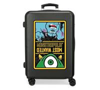 Joumma Disney Monsters Medium Suitcase Black 46x65x23cm Hard ABS Combination Lock Side 56L 3.1kg 4 Double Wheels Extendable