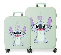 Joumma Disney Playful Suitcase Set Green 55/70 cm Rigid 7.5 kg TSA Lock Integrated ABS 7.5 kg 116L Hand Luggage